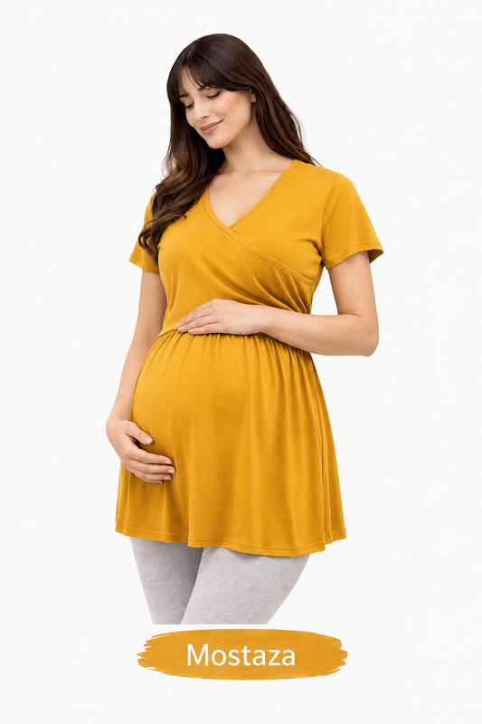 Polera Mostaza Lactancia Maternal