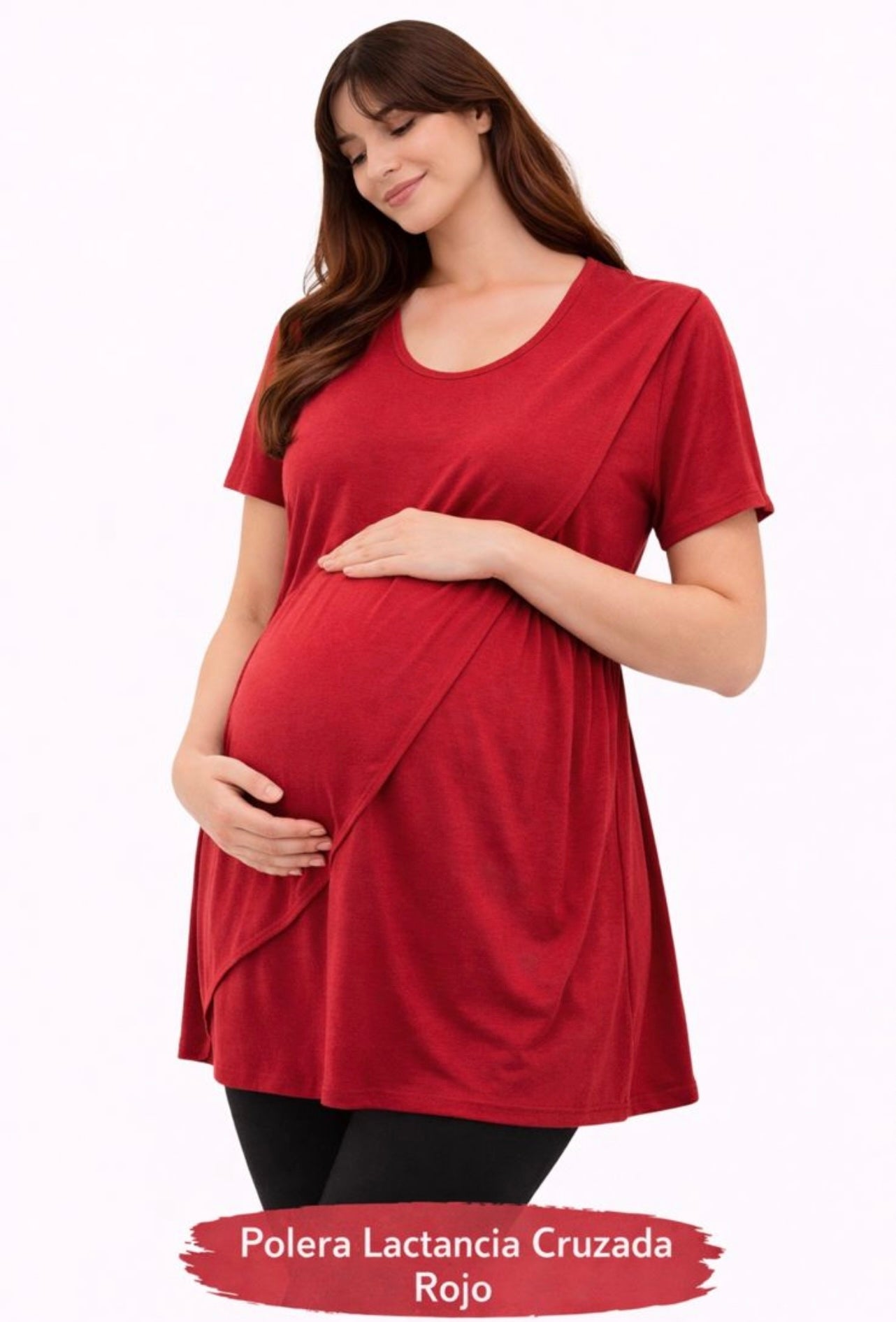 Polera lactancia cruzada Roja