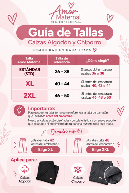 Calza Maternal Algodón Pitillo