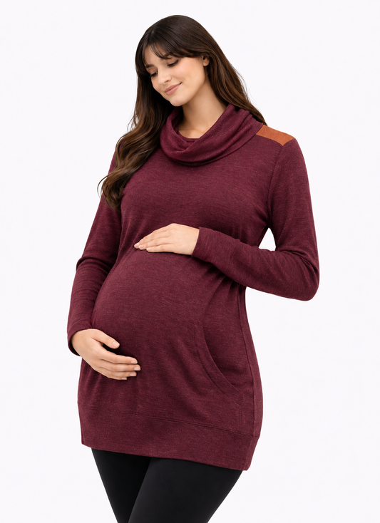 Polera Cuello Burdeo Oferta